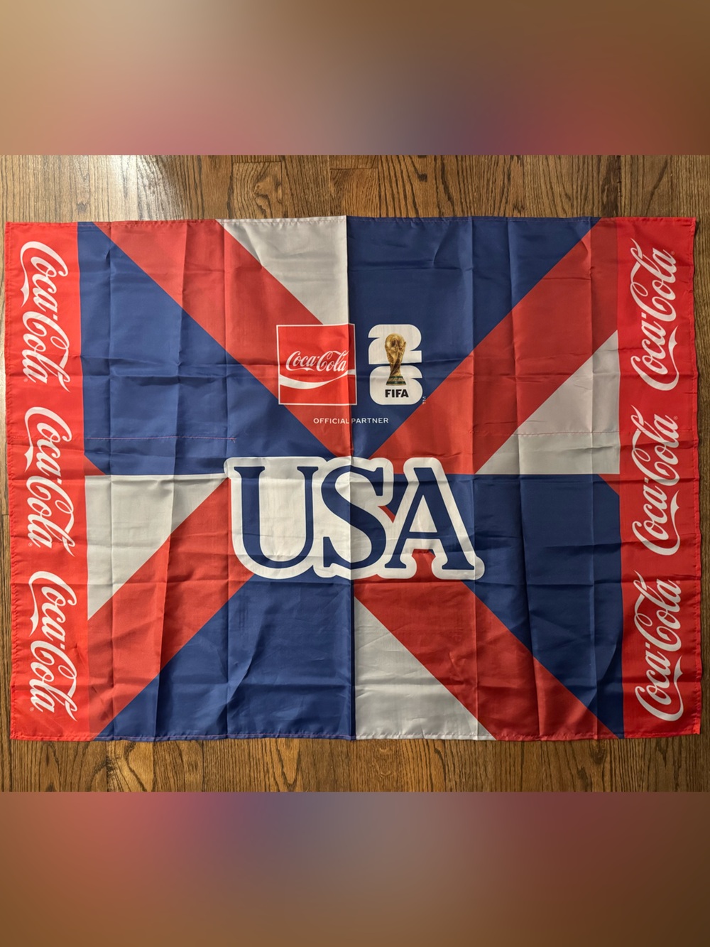 FIFA World Cup USA x Coca-Cola Wearable Flag / Fan Cape – New Unused
